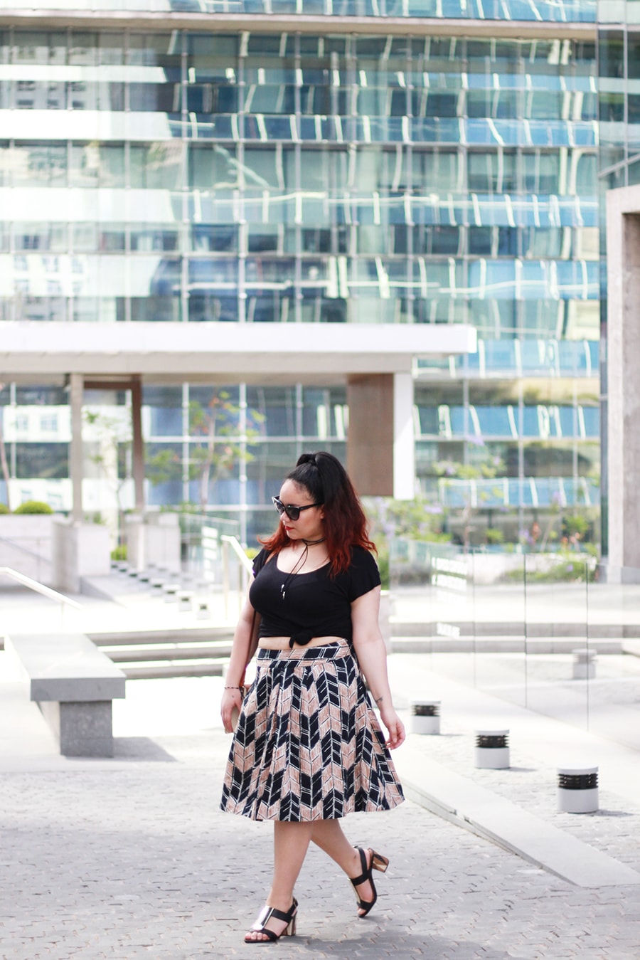 diy crop top and midi skirt plus size fashion | Golden Strokes