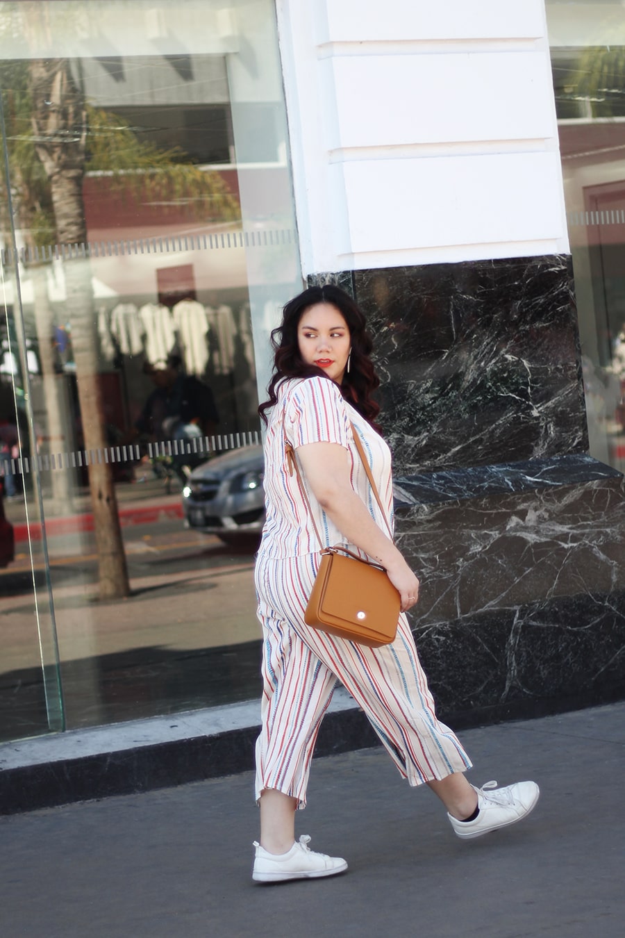 She in plus size two piece set stripes colorful stripes