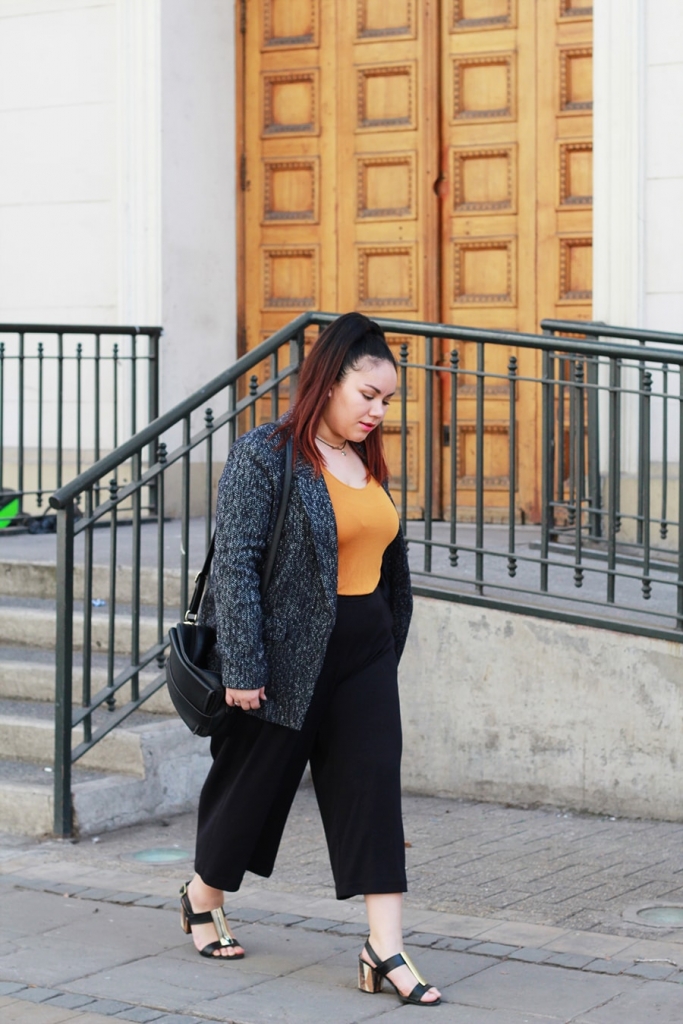 Culottes and mustard crop top | Golden Strokes
